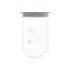 1000ml Agilent 708-DS Compatible Clear Glass Dissolution Vessel with Plastic Rim with liquid